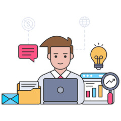 Entrepreneurship illustration in flat design