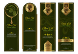 Fototapeta Konie - Set of templates packaging for olive oil bottles