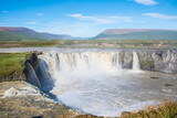 Fototapeta Tęcza - the Godafoss waterfall in north Iceland
