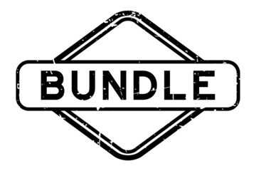 Wall Mural - Grunge black bundle word rubbber seal stamp on white background