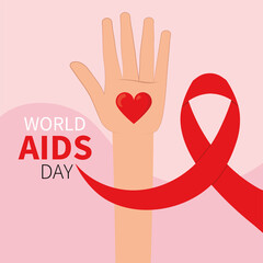 Wall Mural - world aids day awareness