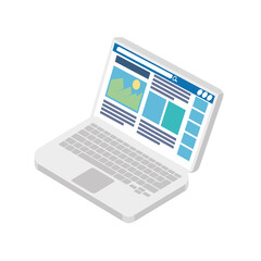 laptop computer isometric