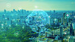 © metamorworks - Modern city and environmental technology concept. Sustainable development goals. SDGs.