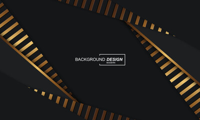 Black with golden lines background modern luxury