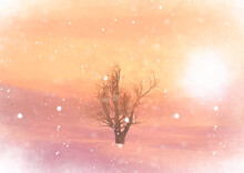 Hand Painted Winter Solstice Background