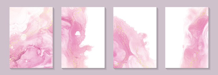 Wall Mural - modern watercolor background or elegant card design for birthday invite or wedding or menu with abst