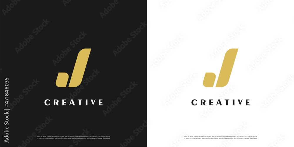 Letter J logo icon luxury design template elements Stock Vector | Adobe ...