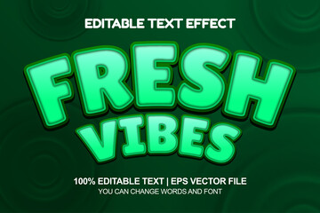 fresh vibes editable text style effect 