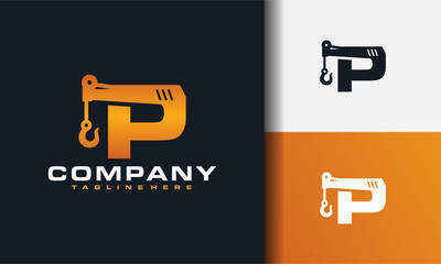 Wall Mural - letter P towing logo