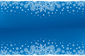 blue template with snowflakes