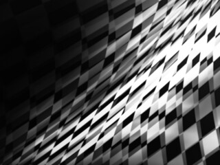 Wall Mural - Geometric abstract pattern. Used a checkerboard pattern. There is graininess, blur.