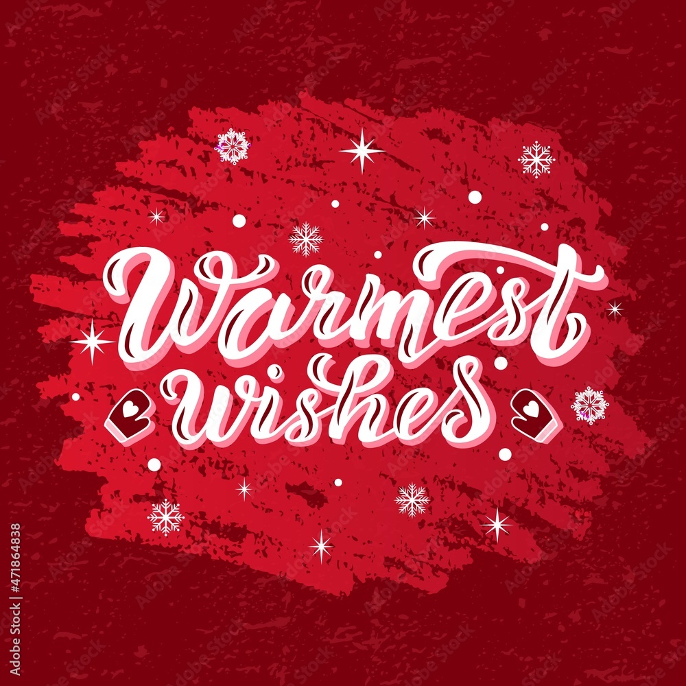 Hand drawn vector illustration with white lettering on textured ...