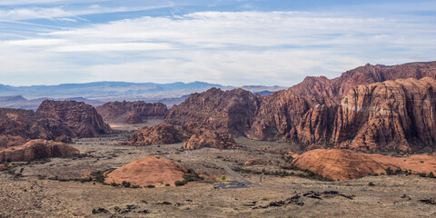 Wall Mural - Panoramic view of Snow Canyon in St. George area