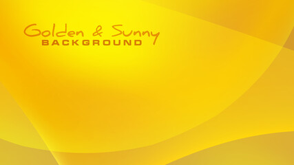Leinwandbilder - Golden and sunny background with rounded translucent shapes. Yellow and orange pattern