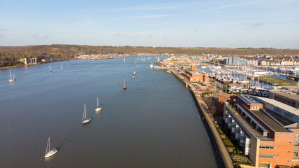 Wall Mural - Aerial view of medway