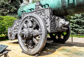 Sticker - Ancient biggest cannon in Moscow Kremlin (Tsar Cannon)