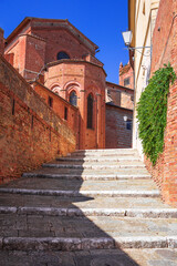 Fototapete - Siena, Italy - Old medieval town in Tuscany, italian holiday landscape.
