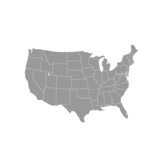 Fototapeta Nowy Jork - United States of America map. USA. 