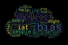 Word Cloud Of Bias Concept On Black Background