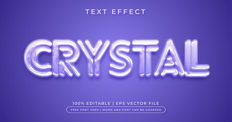 Sticker - Crystal text, 3d texture editable text effect style