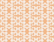 Illustration Design Of Peach And Cream Color Ornamental Abstract Pattern Perfect For Wallpaper, Printable And Crafting