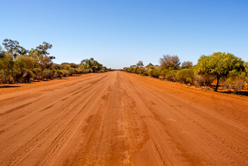 road to bourke in outback australia.