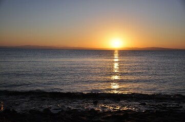  sunset over the sea