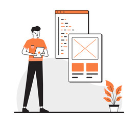 mobile app development illustration vector