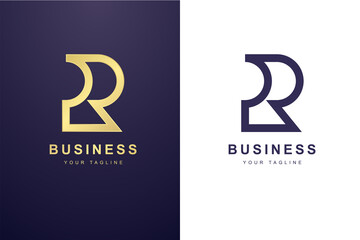 Wall Mural - Initial Letter R Logo For Business or Media Company.