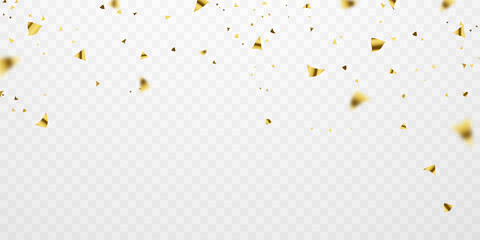Wall Mural - Celebration background template with confetti and gold ribbons. luxury greeting rich card.