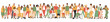 © Stafeeva - People stand side by side together. Flat vector illustration.