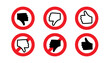 © MariaTem - like and dislike symbols with permitting and prohibiting signs, social media user voting concept