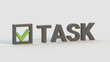 © gonin - Task completed checkbox 3D render