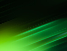Gradient Green Lines Fluorescent Slanted Light Trails Motion Blur Abstract Background