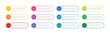 © Alex Hariyandi - Set colorful number options for interface applications. Button element web design. Infographics 1 to 12. Vector illustration template