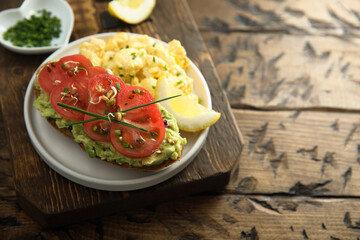 Sticker - Scrambled eggs with avocado toast