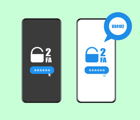 Wall Mural - 2fa authentication