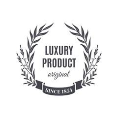 Canvas Print - Luxury Product Wreath Emblem