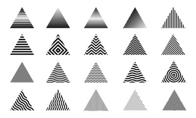 Poster - Set of Abstract Triangle Shapes Vector Design. Abstract Polygon Elements Collection.