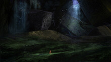 Digital Painting Of A Deep Ancient Cave With Runes And Symbols On The Rocks - Fantasy 3d Illustration