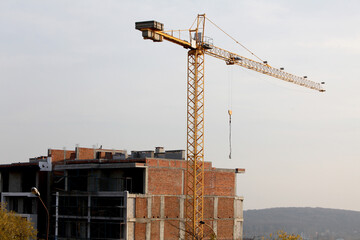 construction site with crane