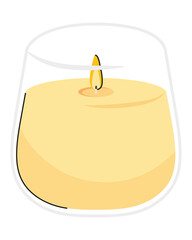 Sticker - yellow votive candle