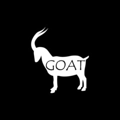 Poster - Goat icon isolated on dark background