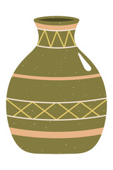 Wall Mural - green pottery vase