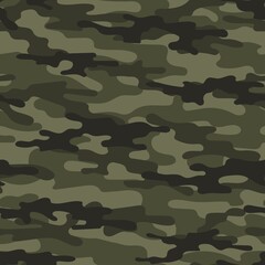 modern army vector camouflage green print, seamless pattern for clothing headband or print.		
