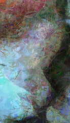 Wall Mural - painting on canvas. abstract background