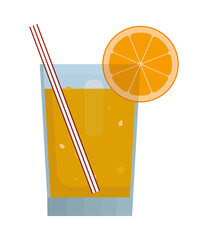 Poster - orange juice glass