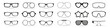 Set of eyeglasses and sunglasses silhouette, vector illustration