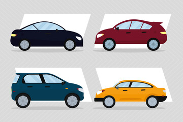 Sticker - cars icon set