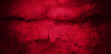 Dark Maroon Concrete Wall For The Background. Dark Red Slum Cement
